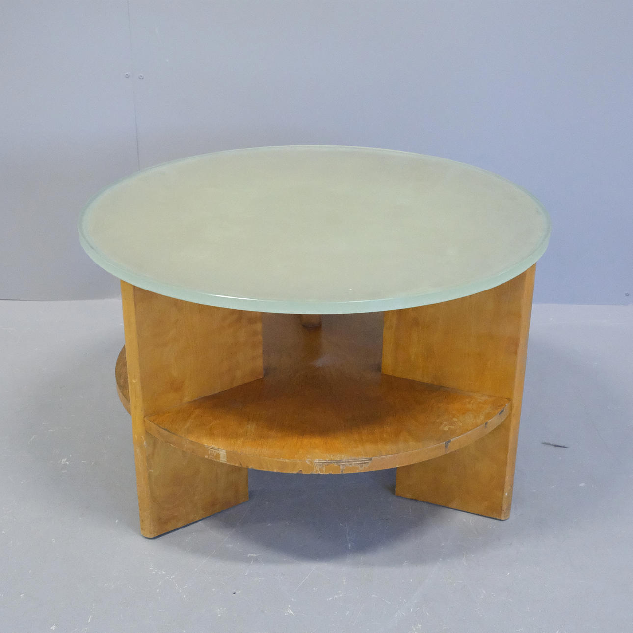 PÖYTÄ LASIPINNALLA, ART DECO.