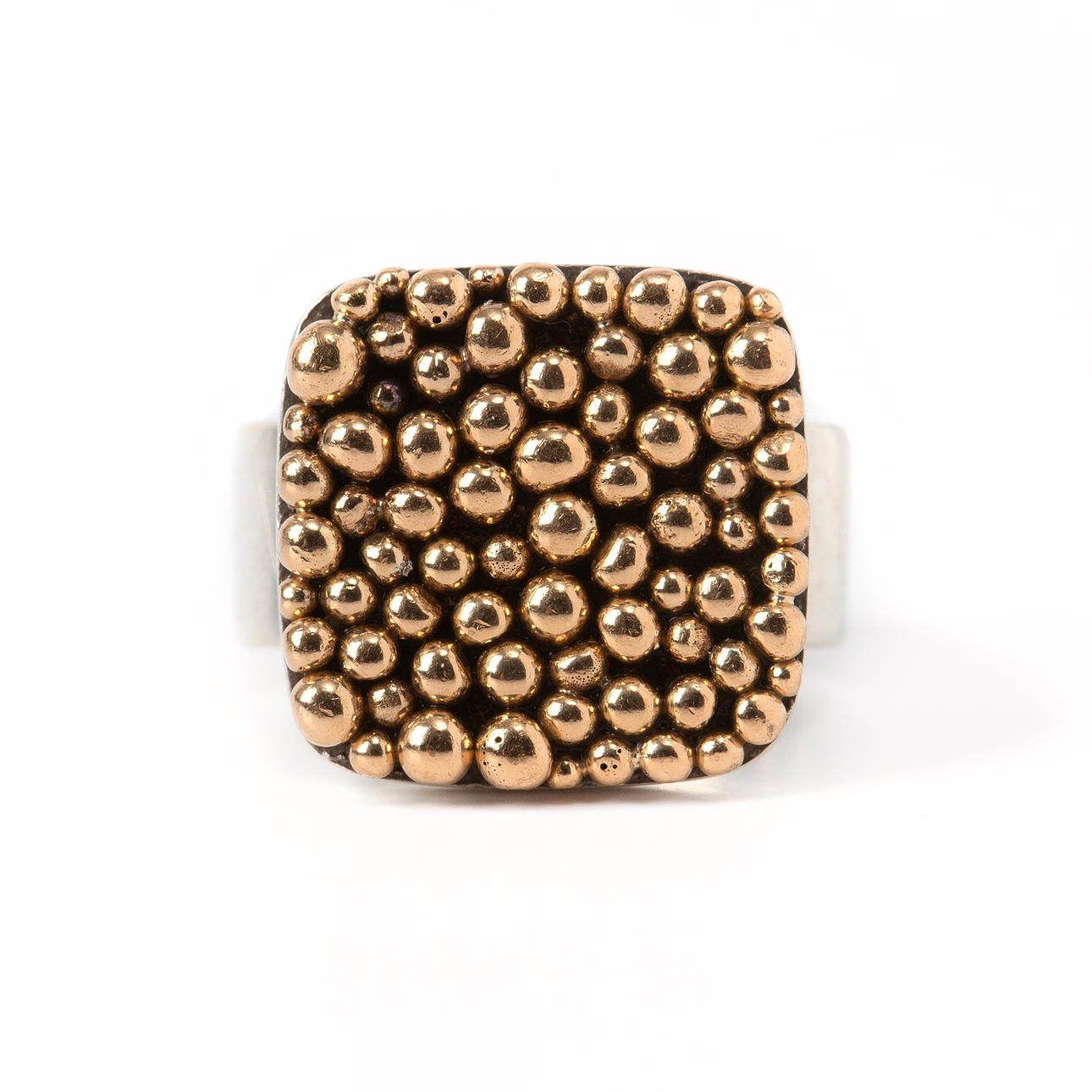 ANDERS HÖGBERG, ring, silver och guld, Göteborg, 1970.