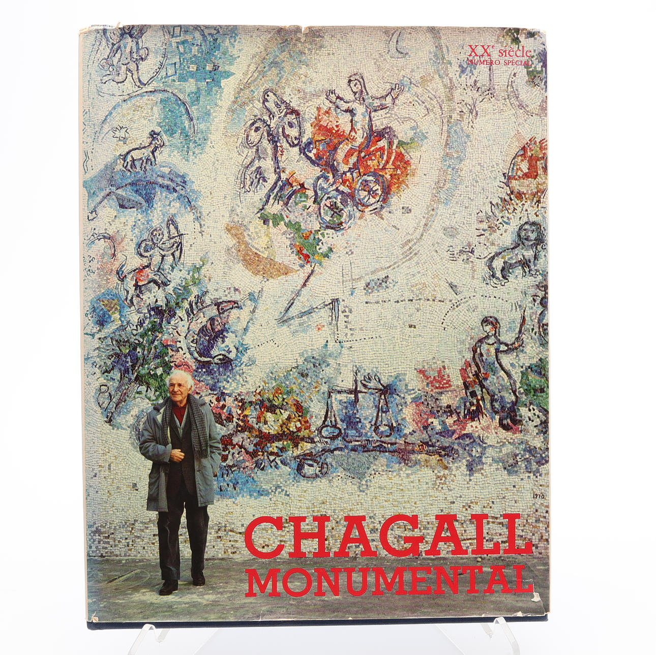 MODERNISM. CHAGALL MONÚMENTAL WITH A DOUBLE-SIDED COLOURED ORIGINAL LITHOGRAPH.