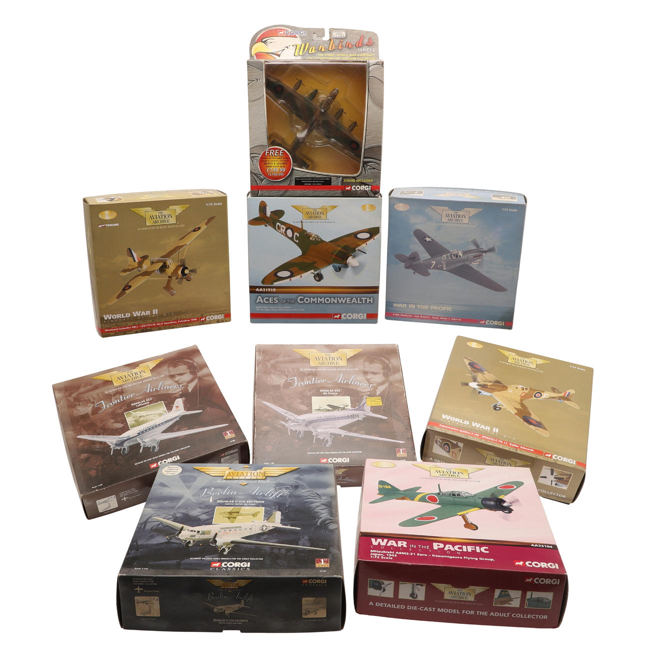 CORGI TOYS - VARIOUS BOXED AIRCRAFT.