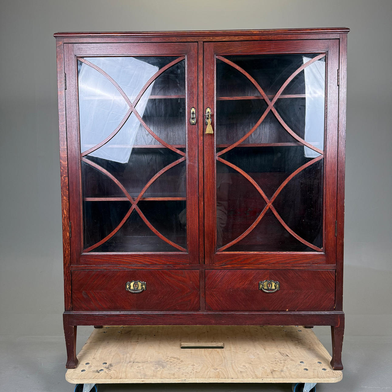 A 20th century display cabinet.