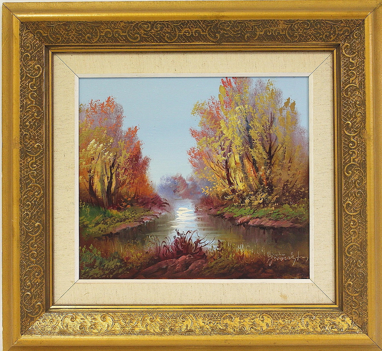 OIDENTIFIERAD KONSTNÄR. olja på duk.