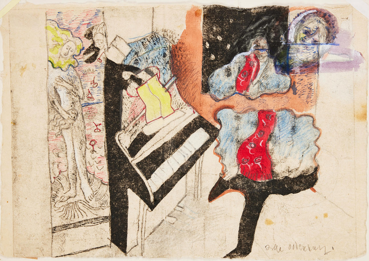 ACKE OLDENBURG. “Miriam, piano”, multicolor.