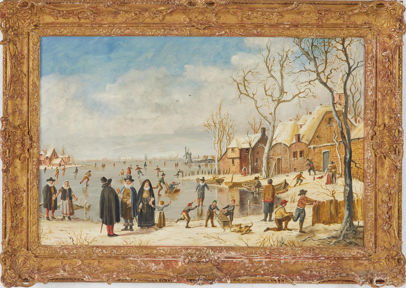 OIDENTIFIERAD KONSTNÄR. Motif from Langs de Vecht Nederlands, oil on canvas.