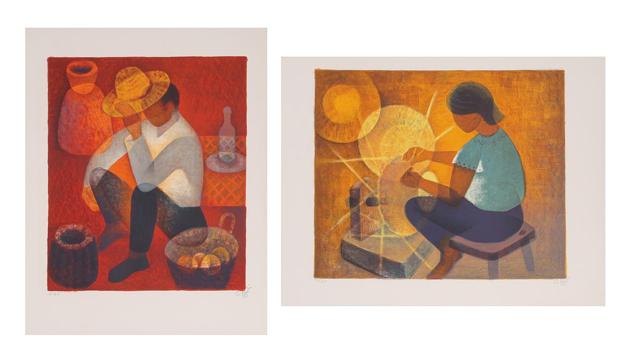 LOUIS TOFFOLI. TWO COLOUR LITHOGRAPHS, signed and numbered 3 and 14/125 respectively.