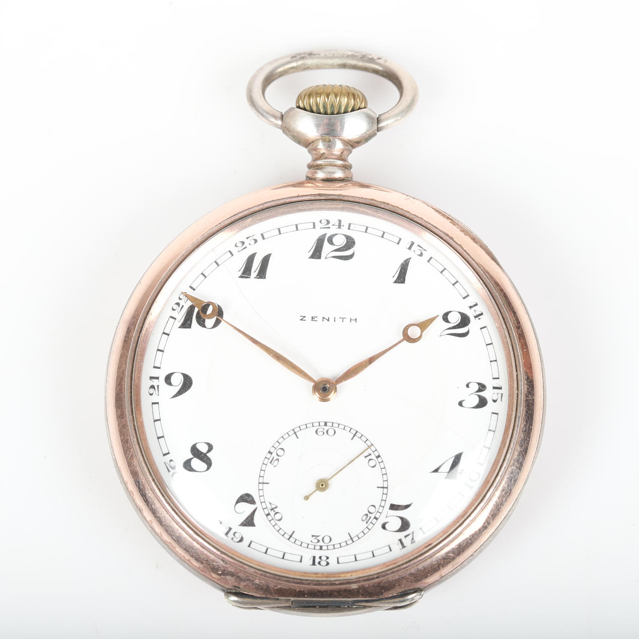 POCKET WATCH, Zenith, silver.