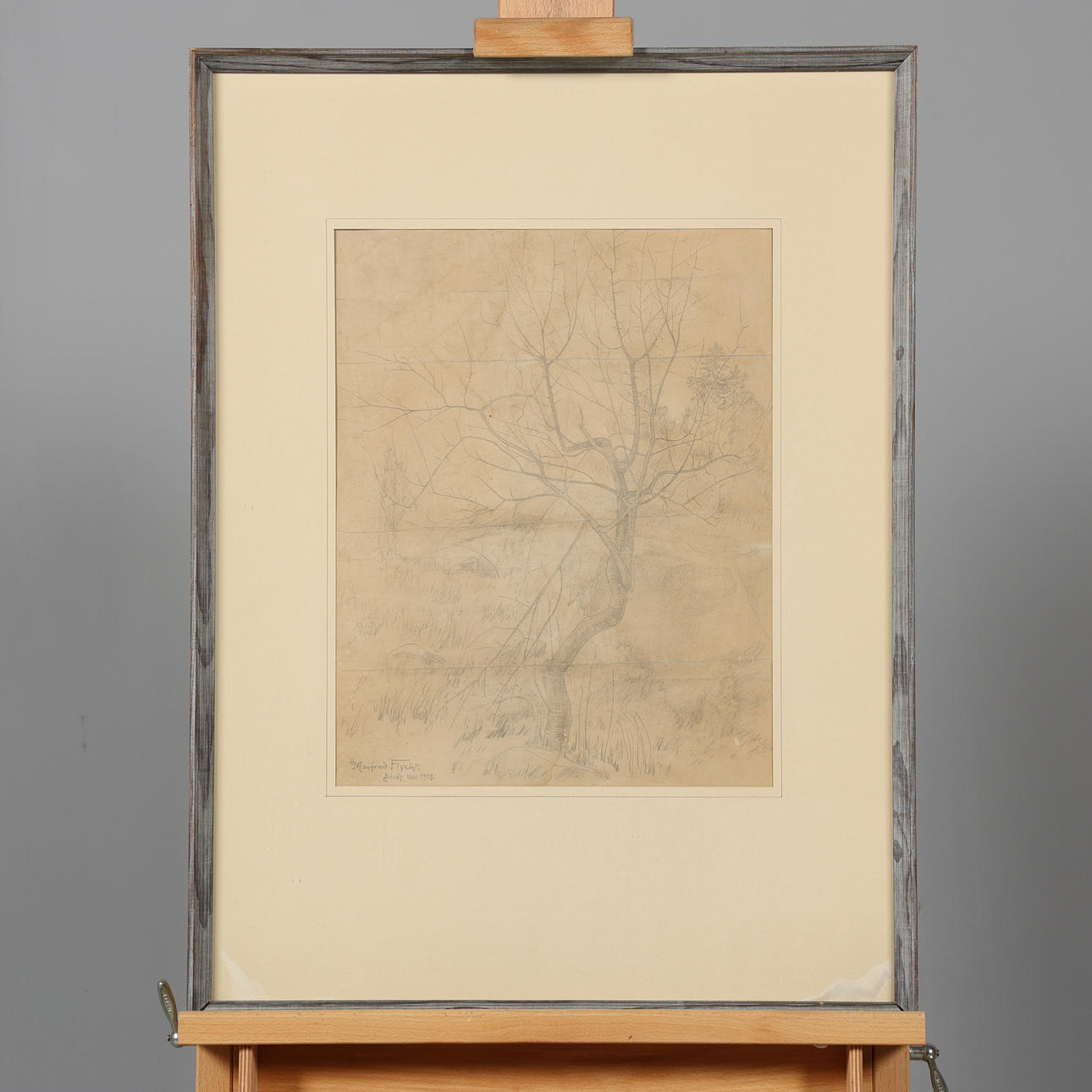 MANFRED FLYCKT. DRAWING, signed, dated 1913.