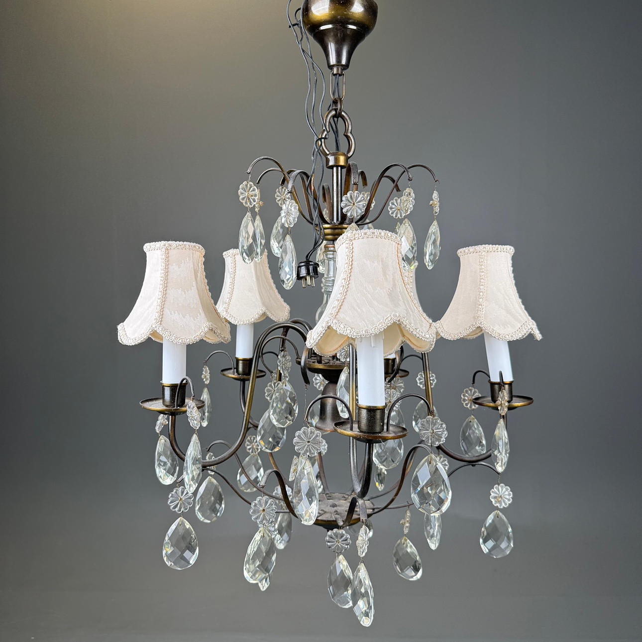 CEILING CHANDELIER, 20th century.