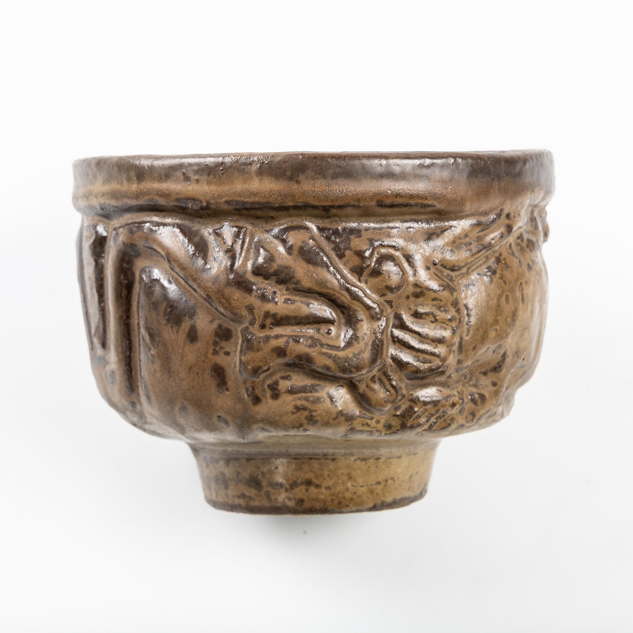 ÅKE HOLM. “Midgårdsormen”, bowl, glazed stoneware, signed, own workshop.