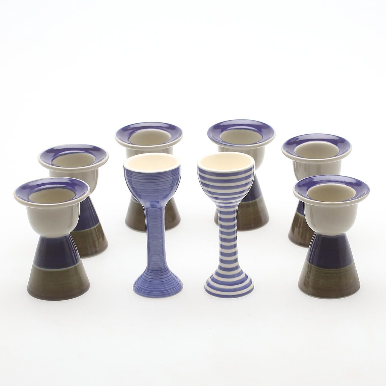 TEKOPPAR, 8 st, huvudsakligen Rörstrand, porslin, 1900-talets andra hälft.