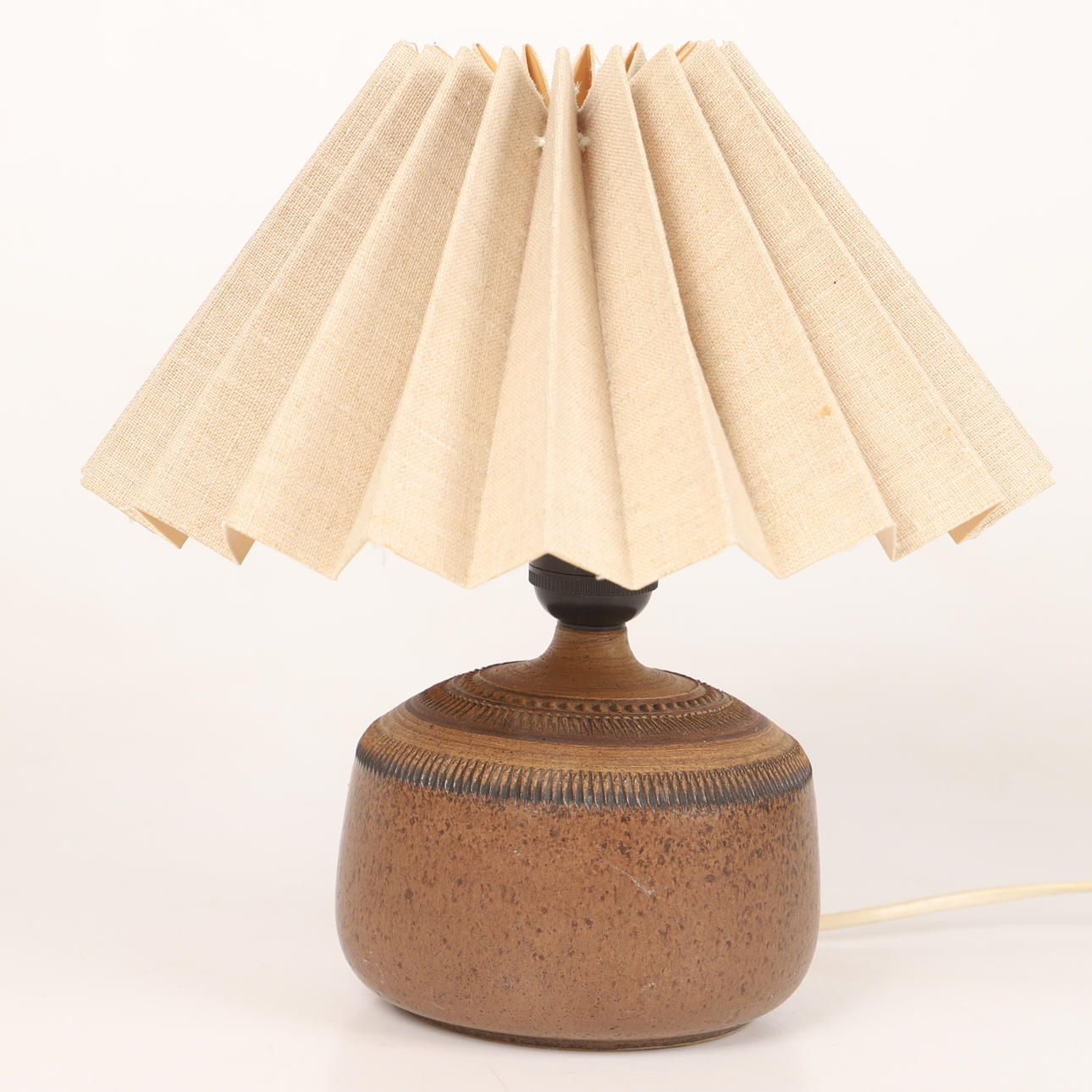 TABLE LAMP, stoneware, Klase, Höganäs, signed.