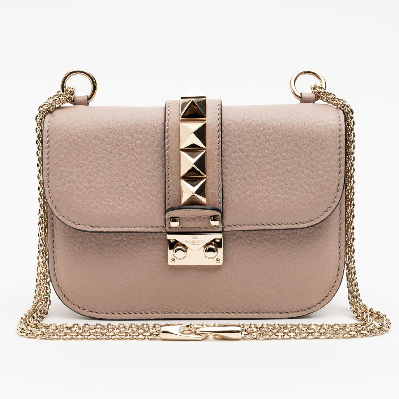 VALENTINO, Handtasche, „Rockstud Glam Deckel Schultertasche“.
