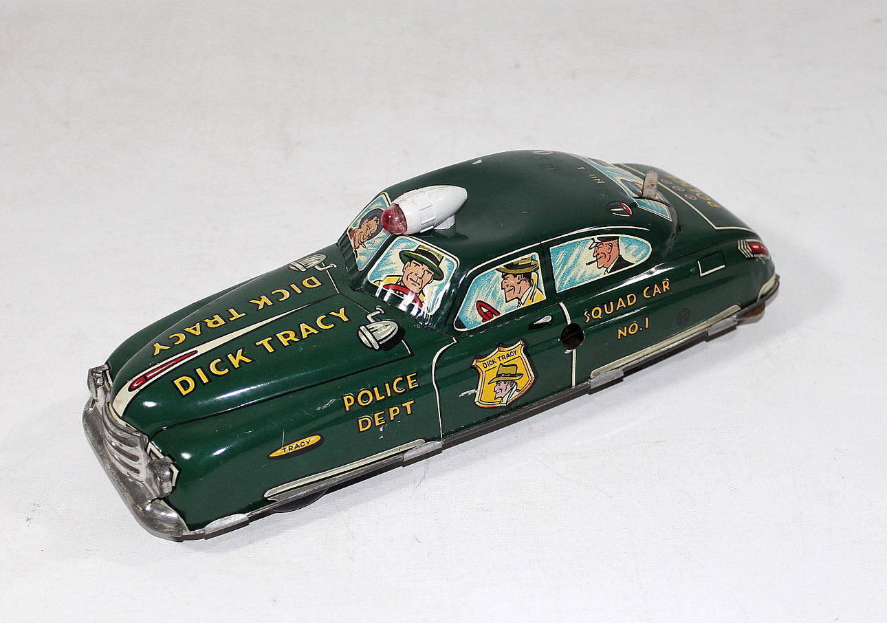 LEKSAK, plåt, bil, Dick Tracy 1949.