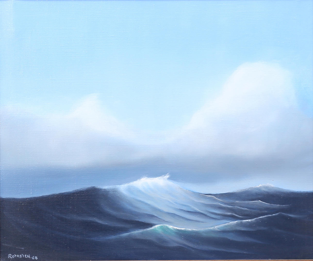 OIDENTIFIERAD KONSTNÄR. Oil on canvas, marine motif, signed Rothsten, dated 88.