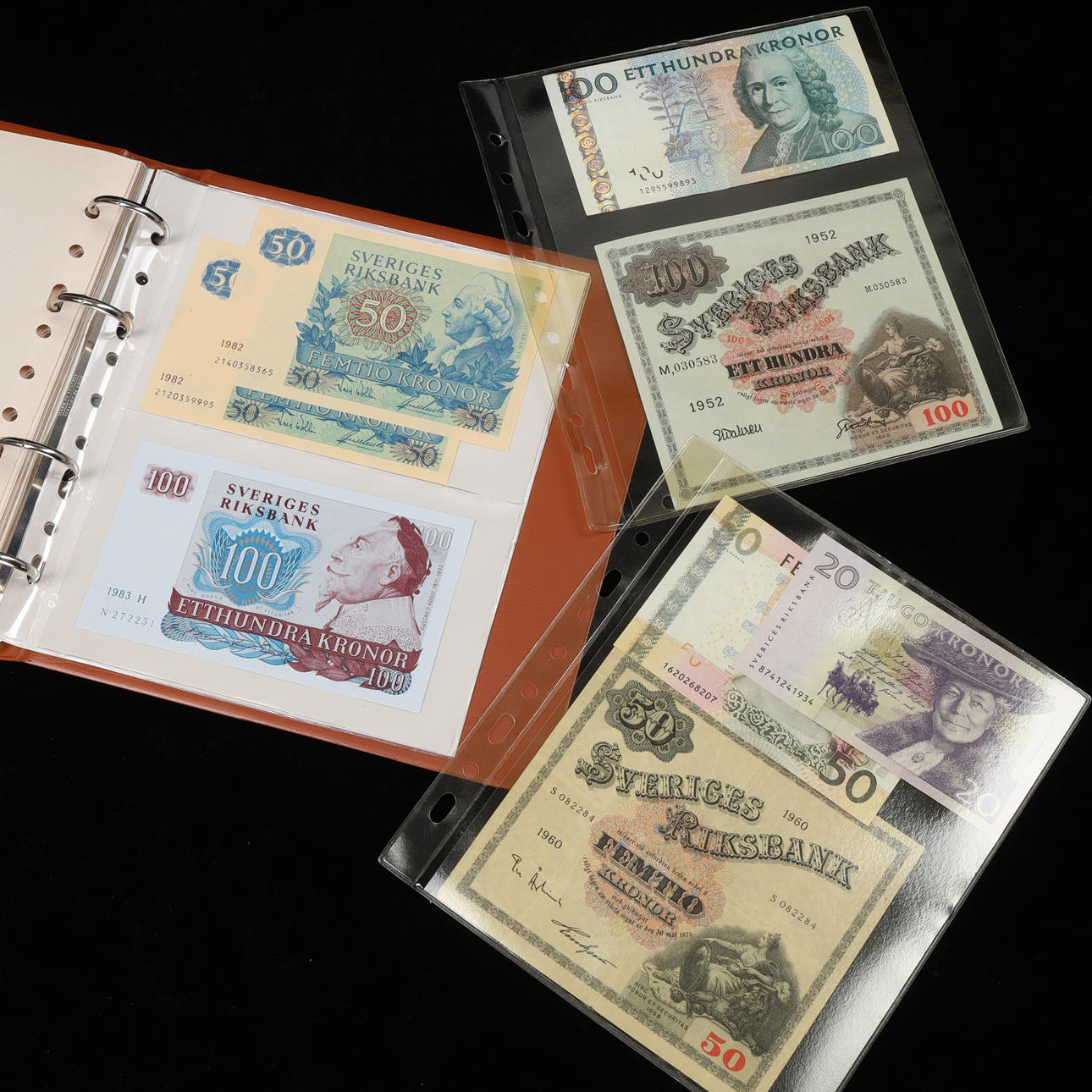 PENGESEDLER, 23 svenske, 1900-tallet.