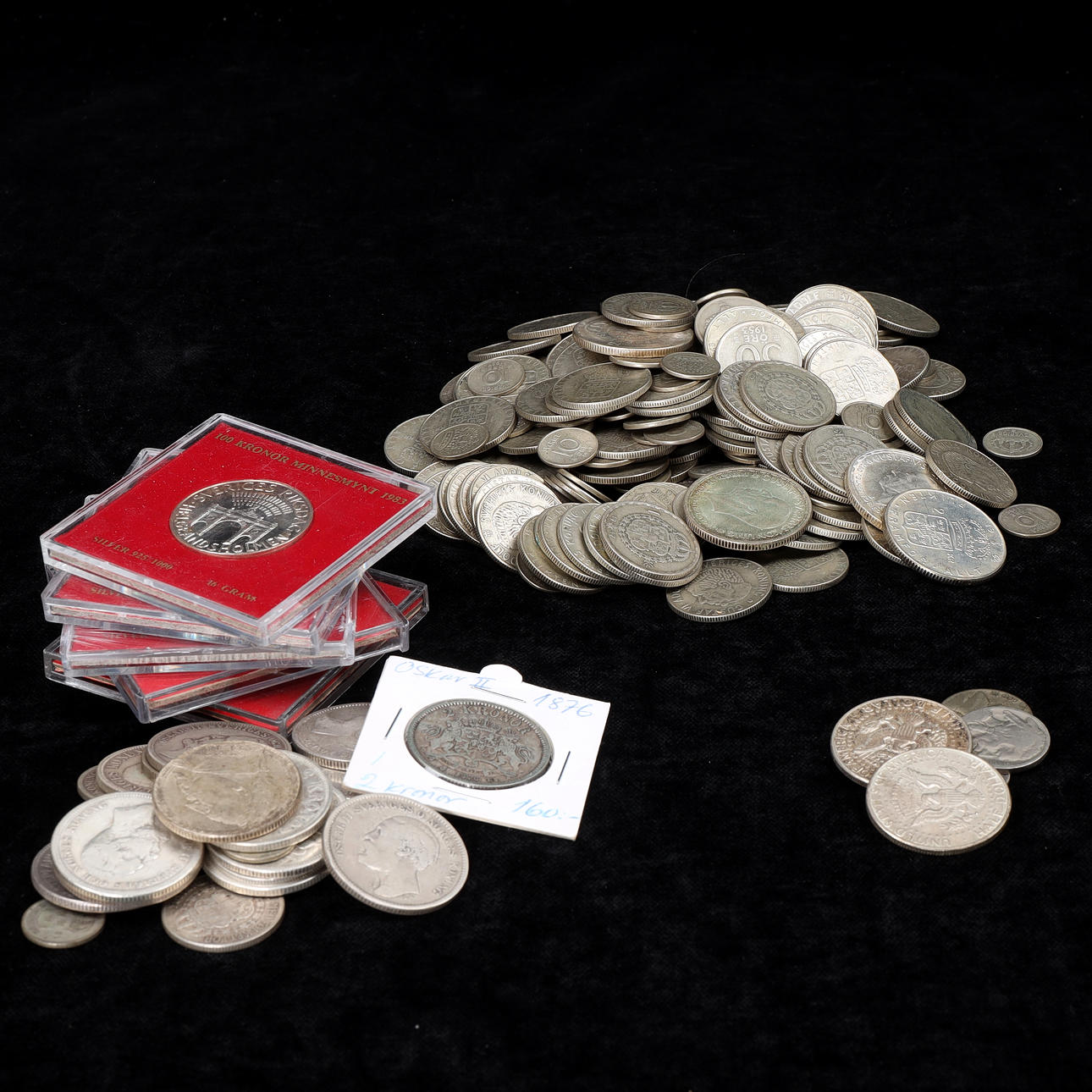COIN, silver, total weight 1510 grams.