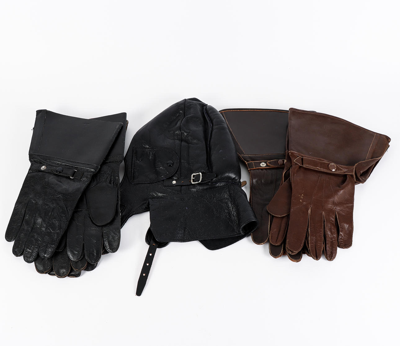 MOTORCYCLE HOOD AND GLOVES.