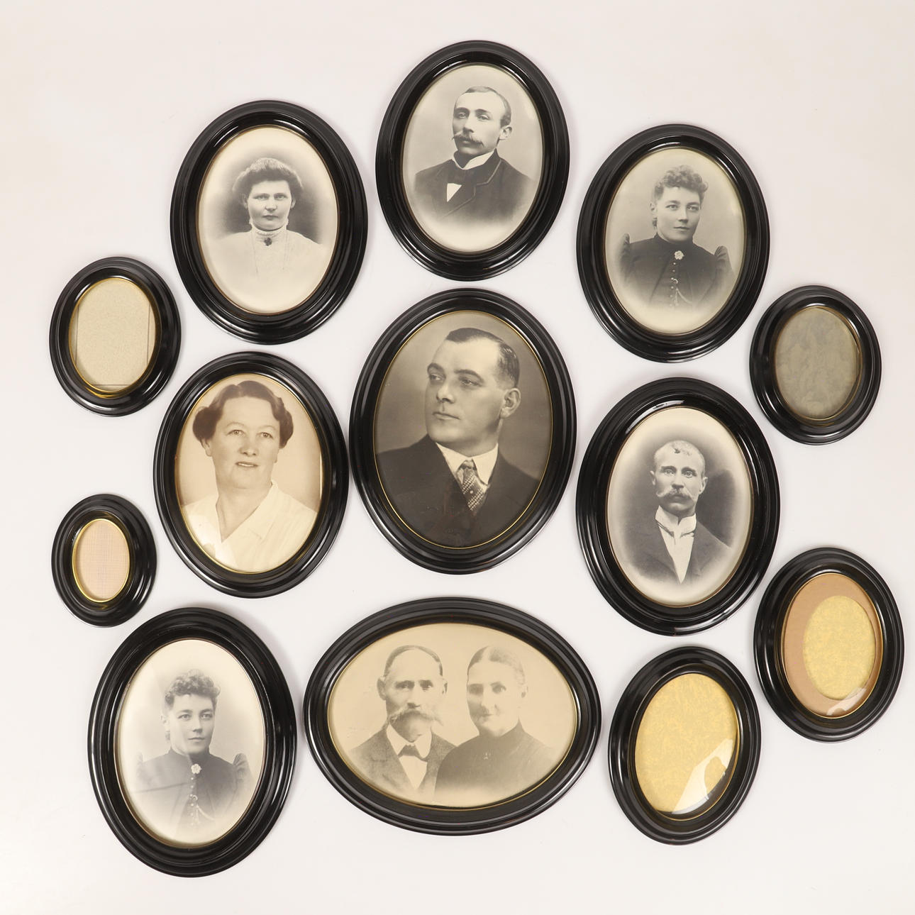 A set of 13 photo frames, second half of the 20th century.