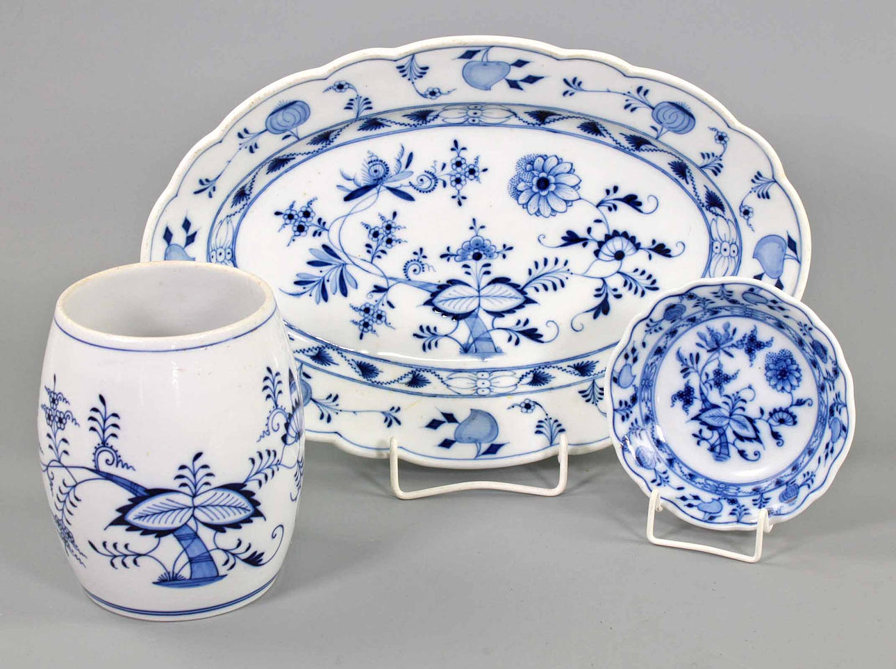 3 *ONION PATTERNS* PARTS Teichert Meissen.