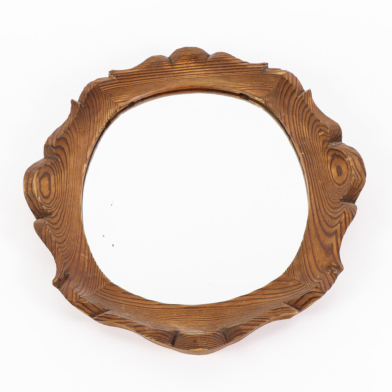 BO FJAESTAD wall mirror, pine, signed.