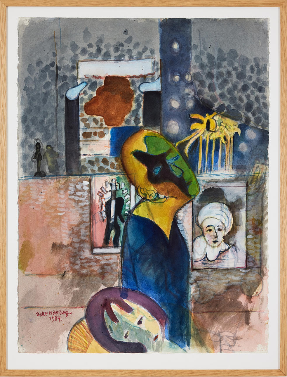 ACKE OLDENBURG. “The Studio, Evening” (Self Portrait).