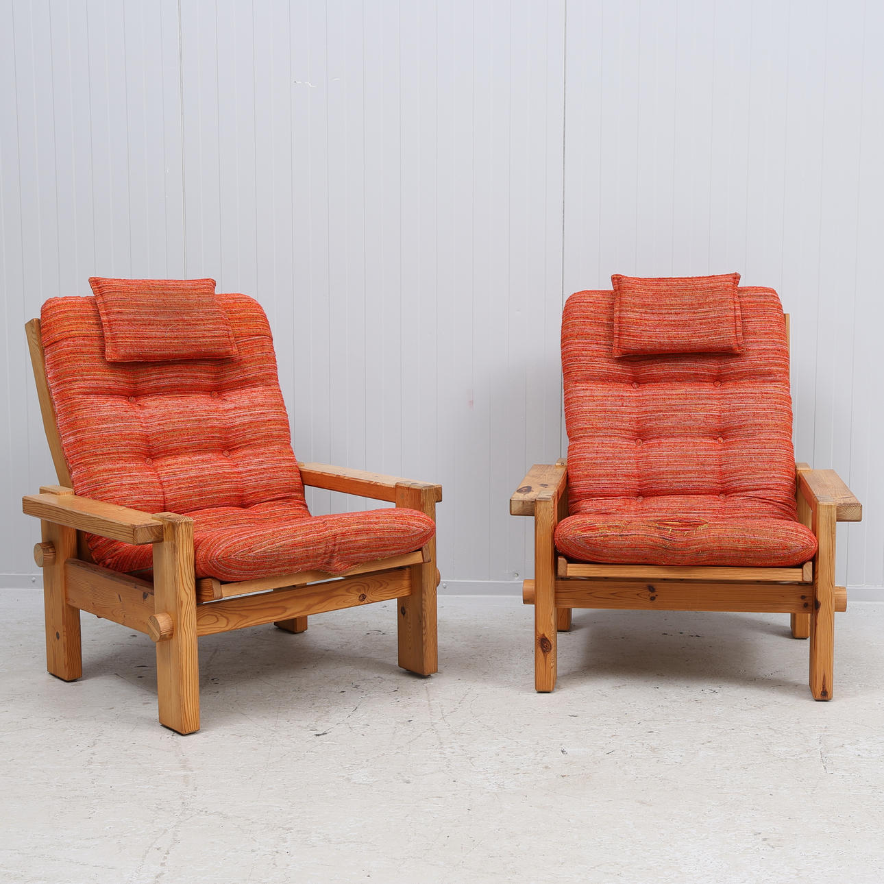 YNGVE EXTRACT. 2 pine armchairs, “Dymling”, 1960s/70s.