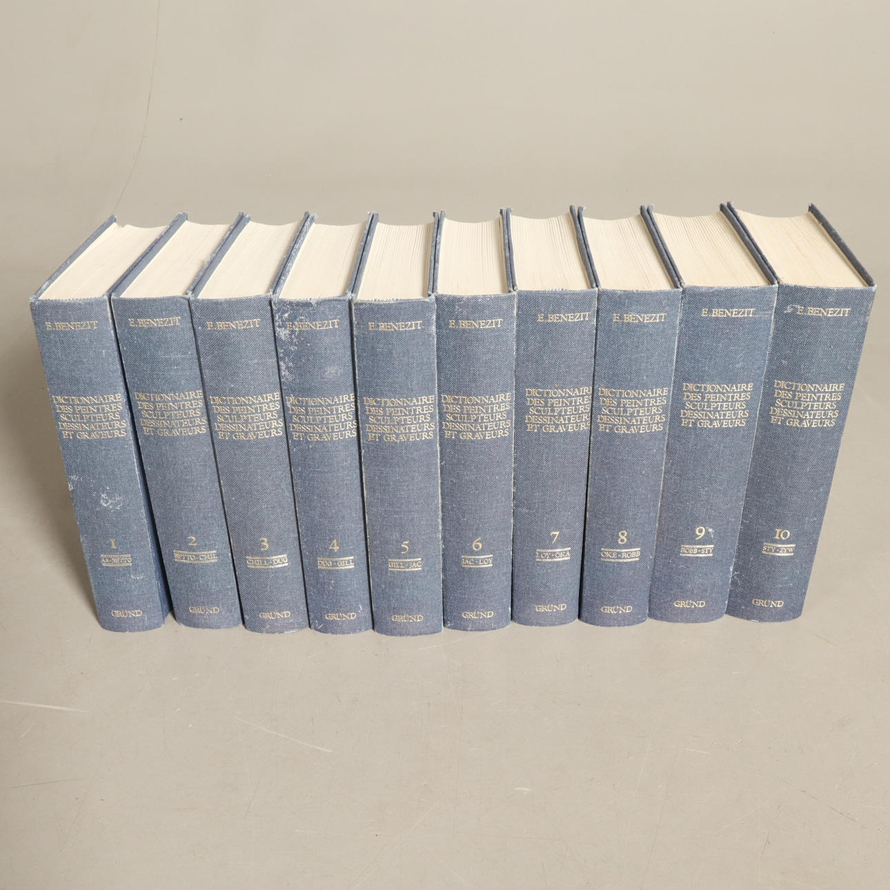 BÜCHER 10 Stück Konstlexikon E Benezit, Frankreich.