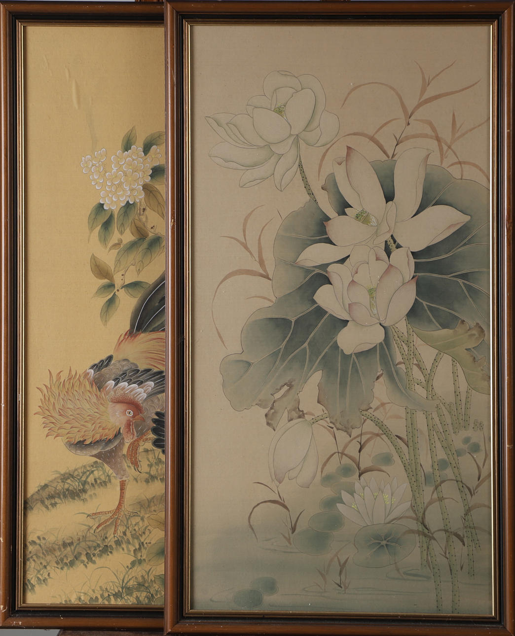 OKÄND KONSTNÄR. Blomster, 2 stk indrammede tryk.