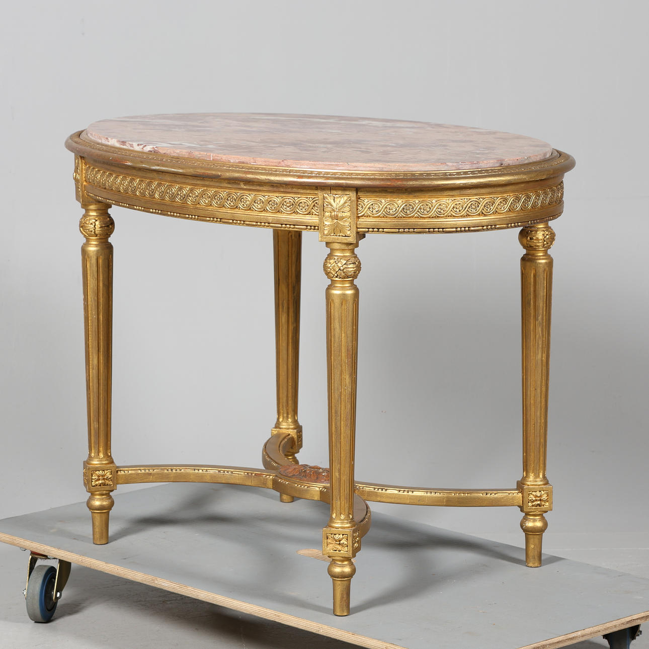 TABLE with stone top, Gustavian style.