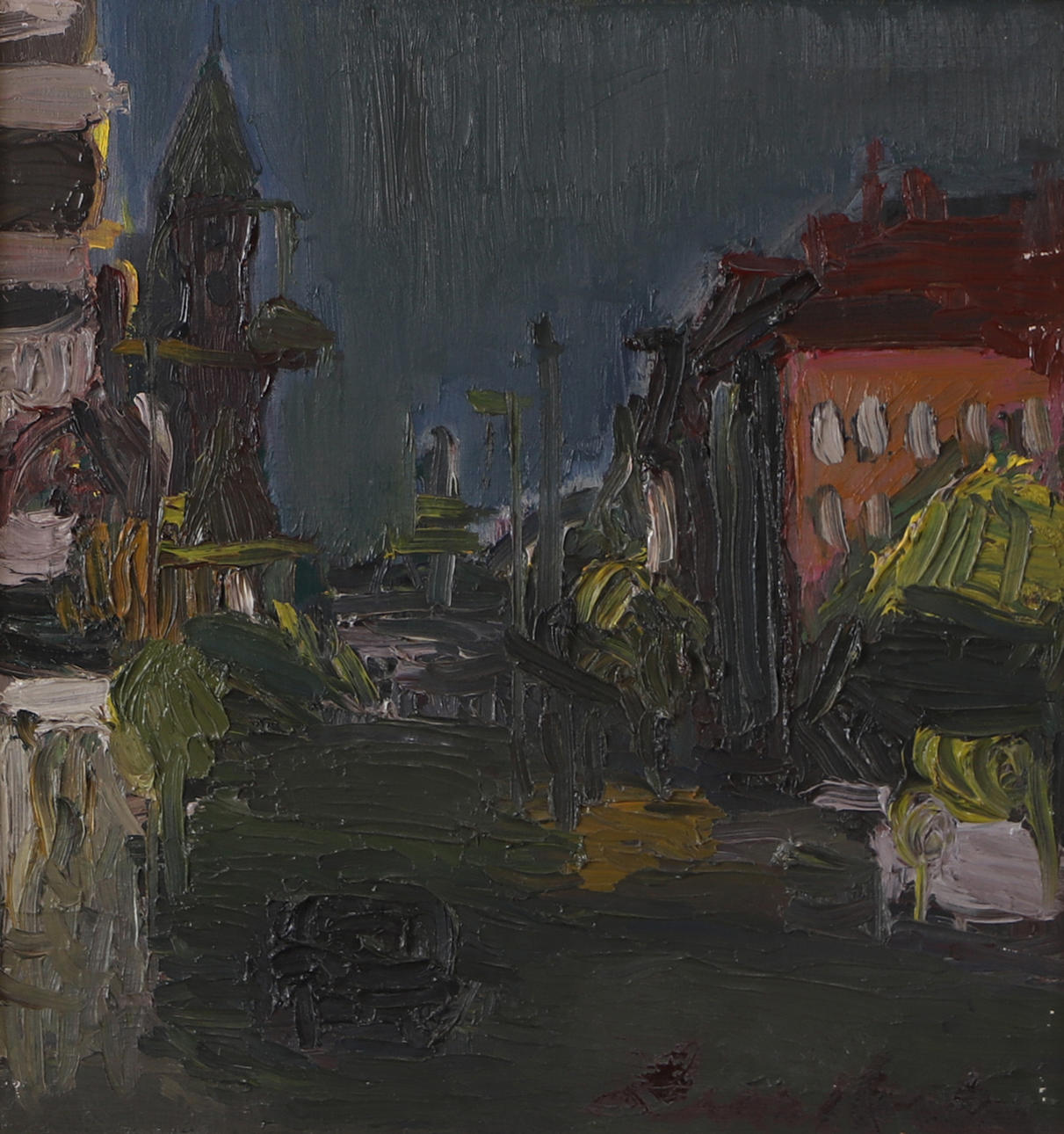 LARS HERDER. Helsingborg motif, oil on canvas, signed.