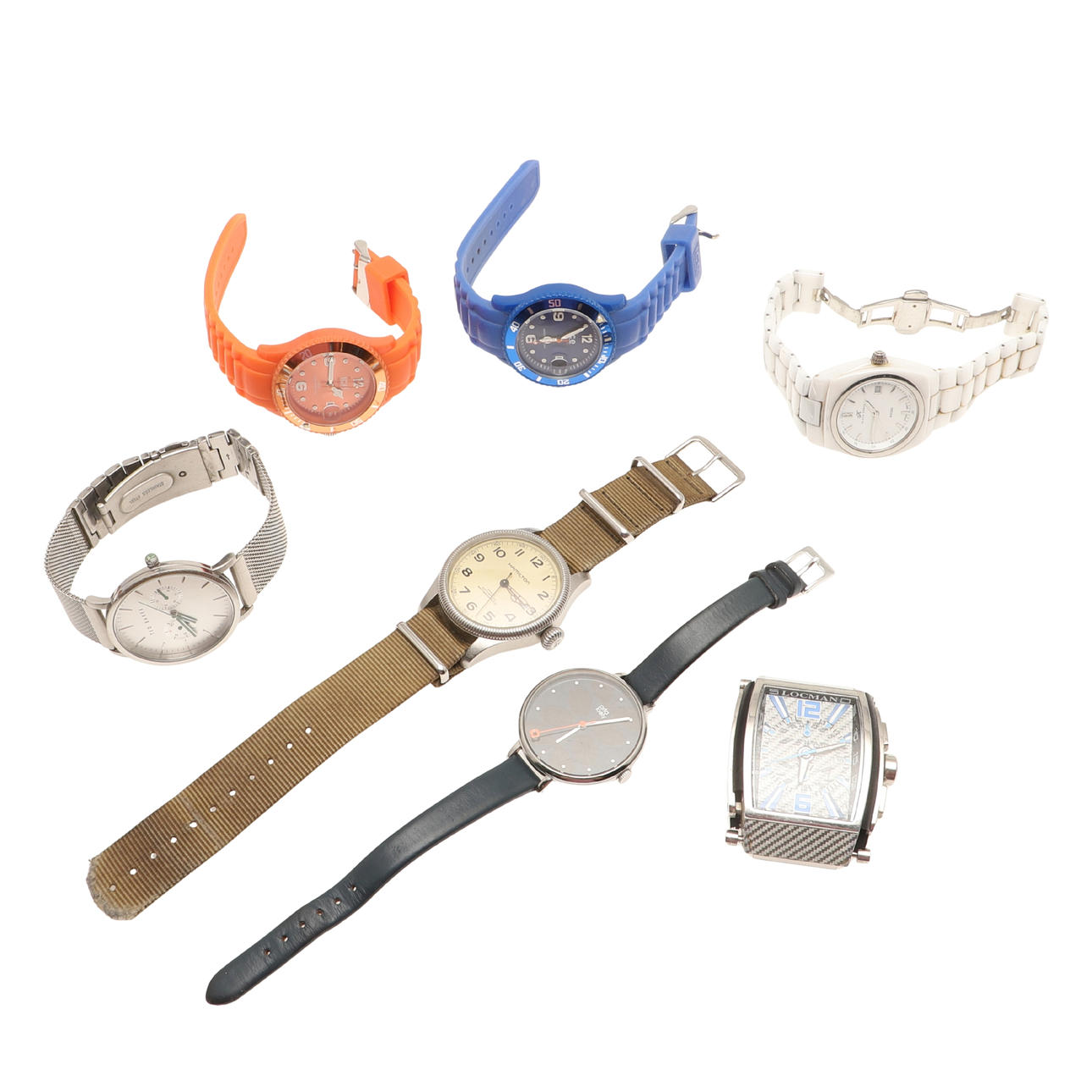 SIEBEN MODERNE MODEUHREN.