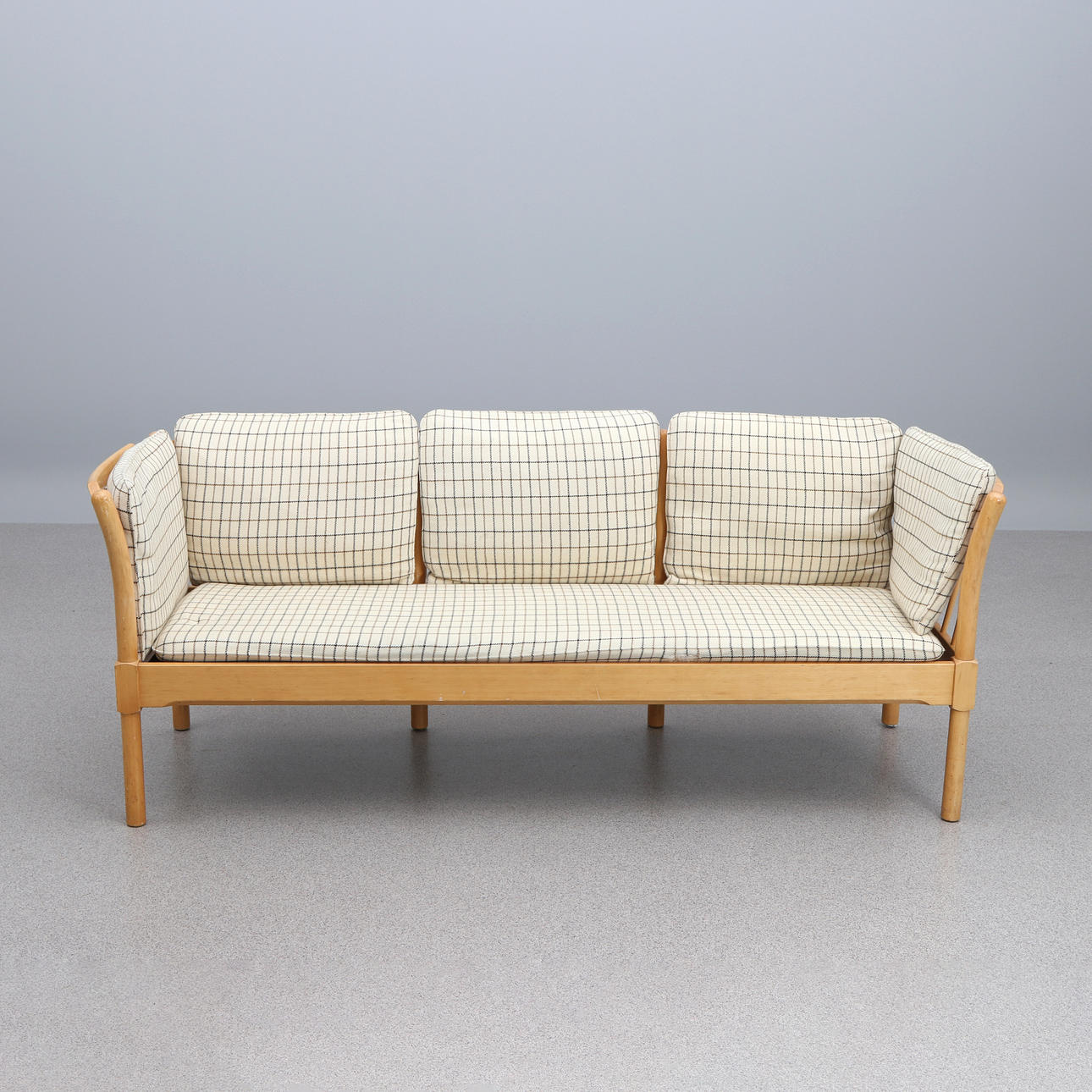 SOFA. Book with loose upholstered plush oars, second half of the 20th century.