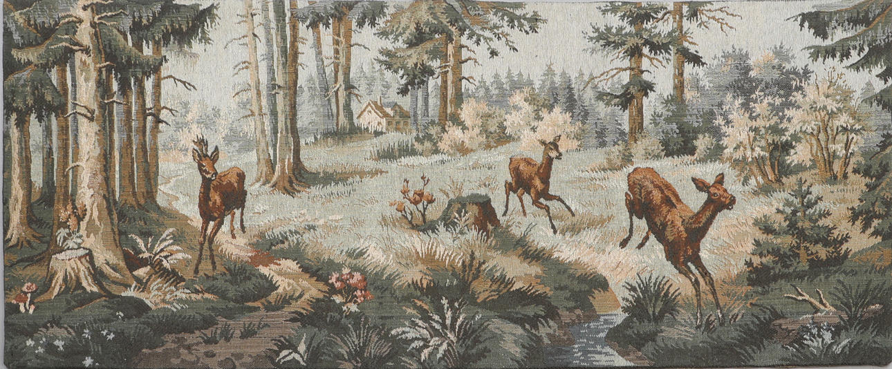 WALL COVERING, mounted on plywood.