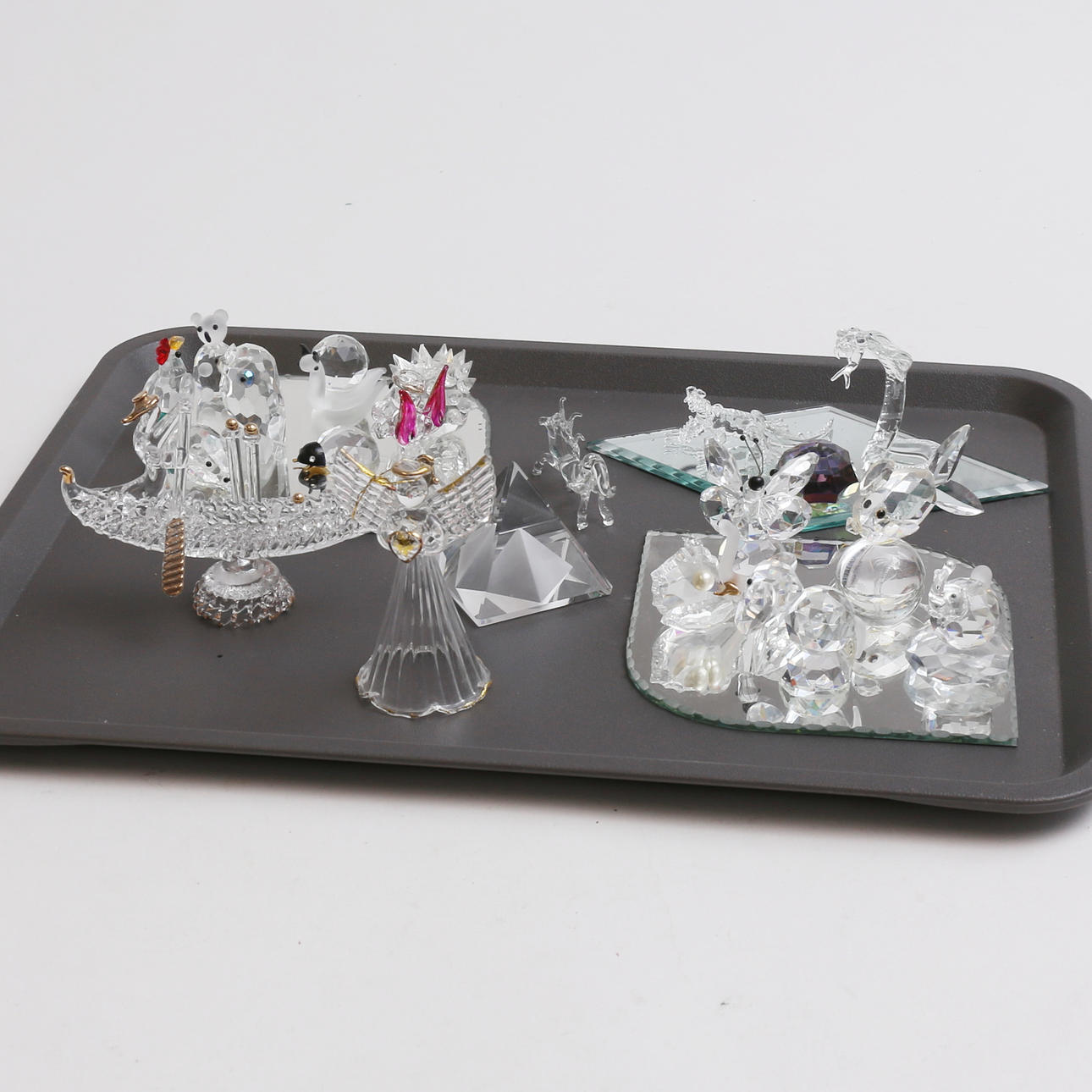Miniatures, 20 pieces, mostly Swarowski.