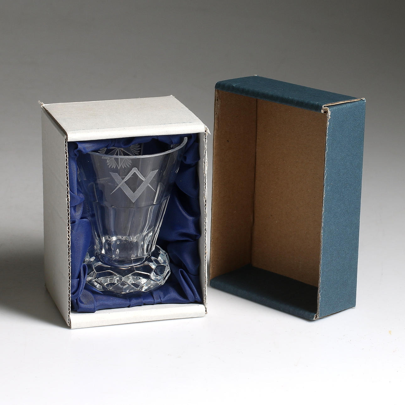 FRIMURARGLAS, "Mansonic Firing Glass", Sverige, 1900-talets mitt.