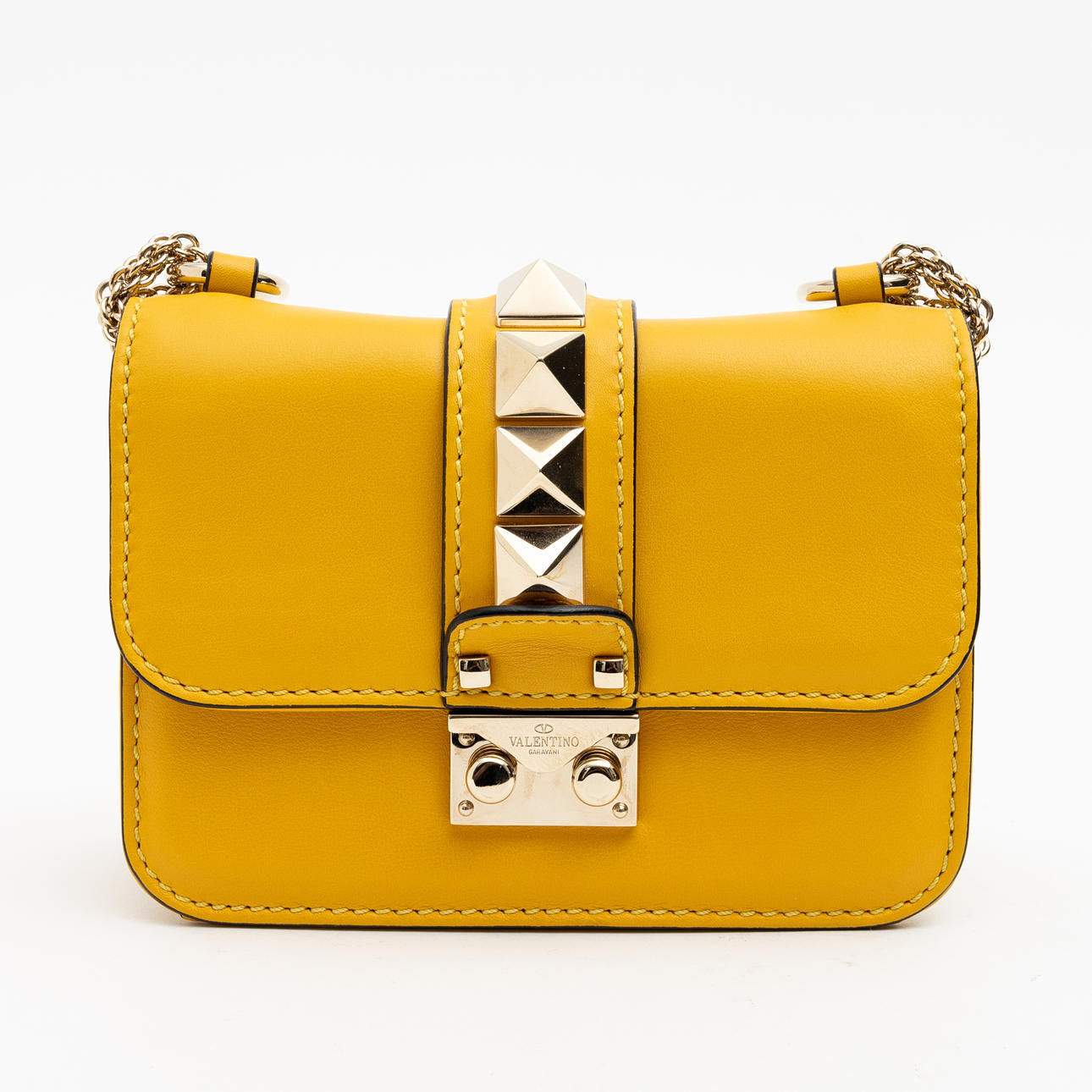 VALENTINO, Handtasche, „Rockstud Glam Deckel Schultertasche“.