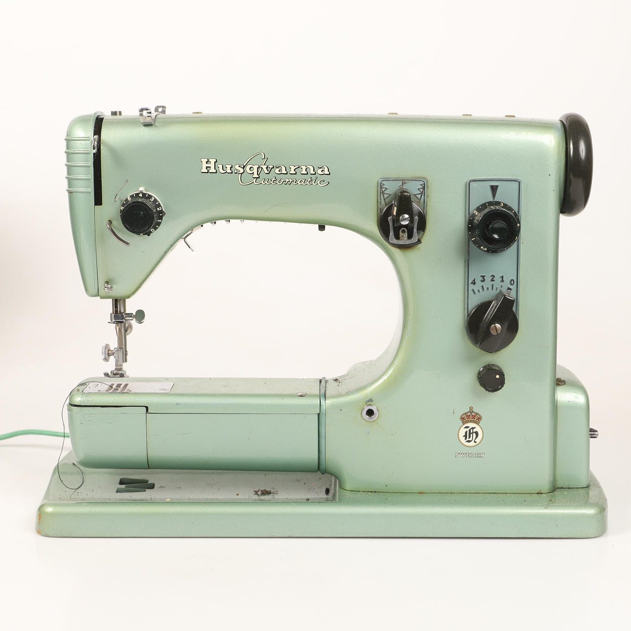 A mid-20th century Husqvarna Automatic sewing machine.
