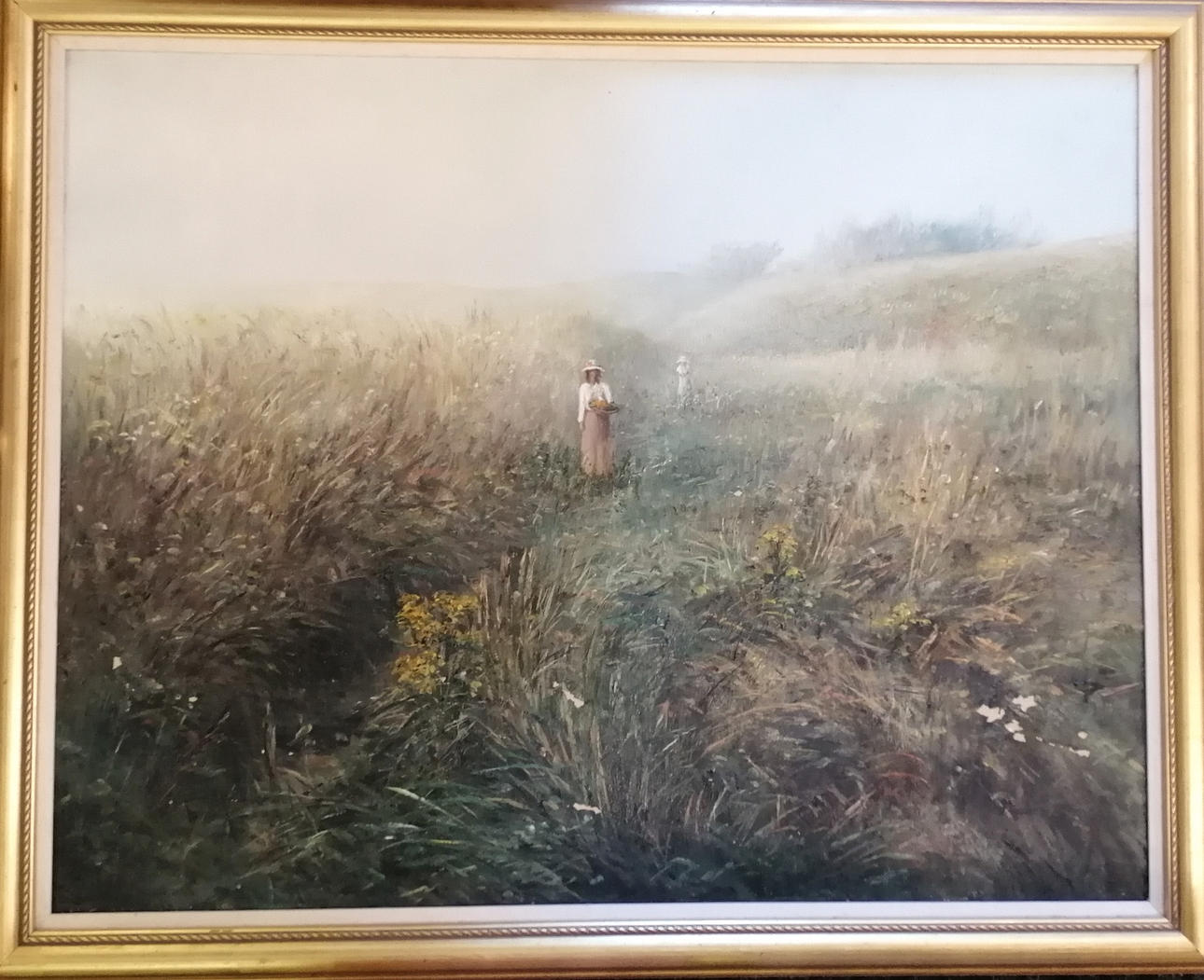 TED DYER (F.1940) STOR OLJEMÅLNING.