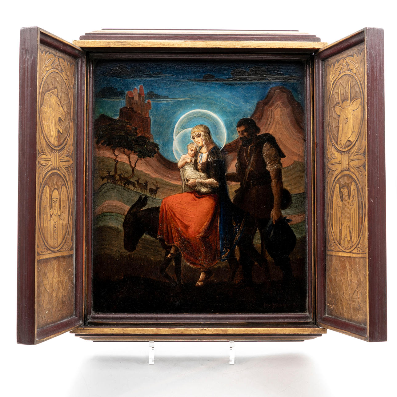 JOHN SJÖSVÄRD. Triptych, Religious Motif, 1937.