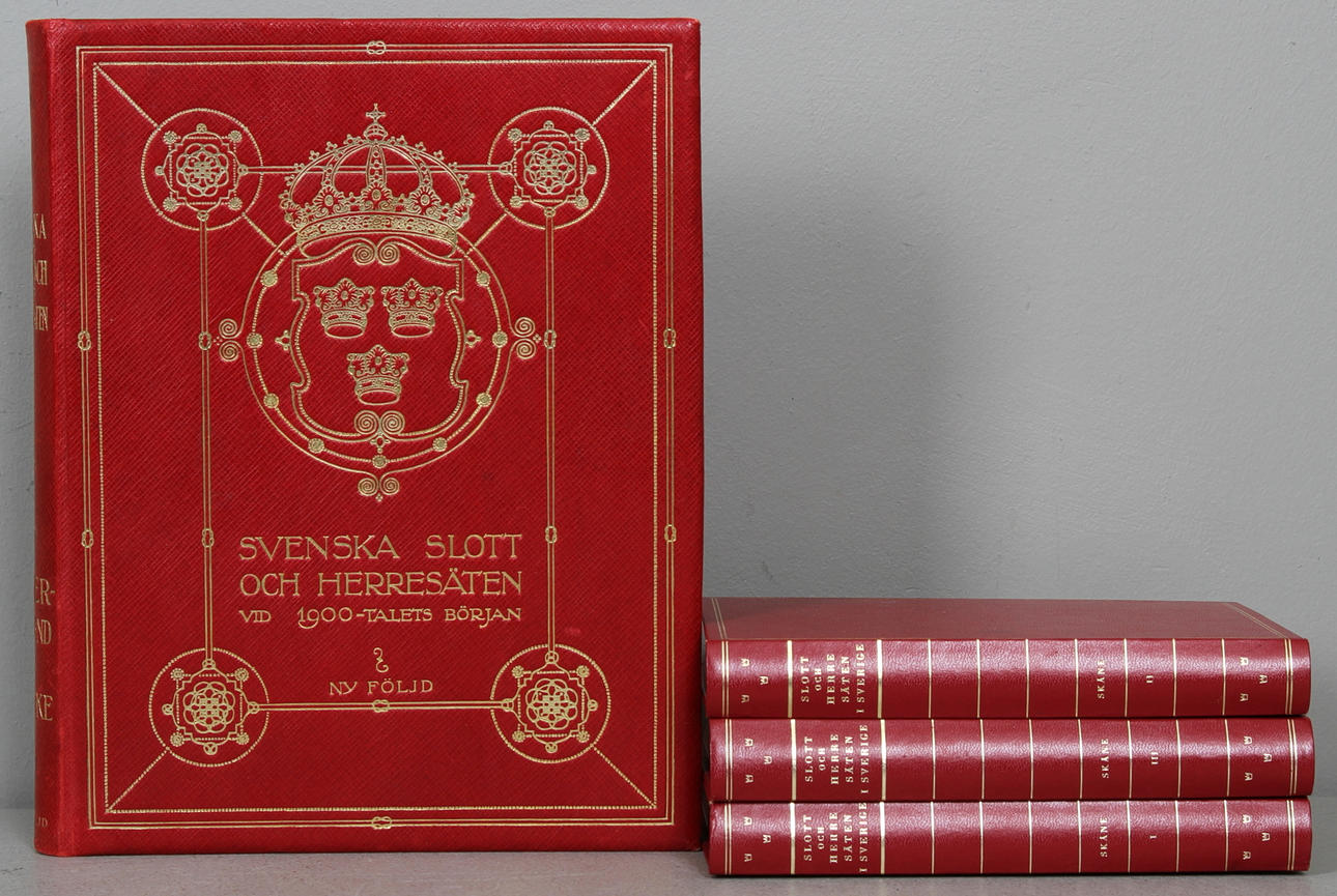 BÖCKER, 3 st, "Svenska slott och herresäten i Sverige".