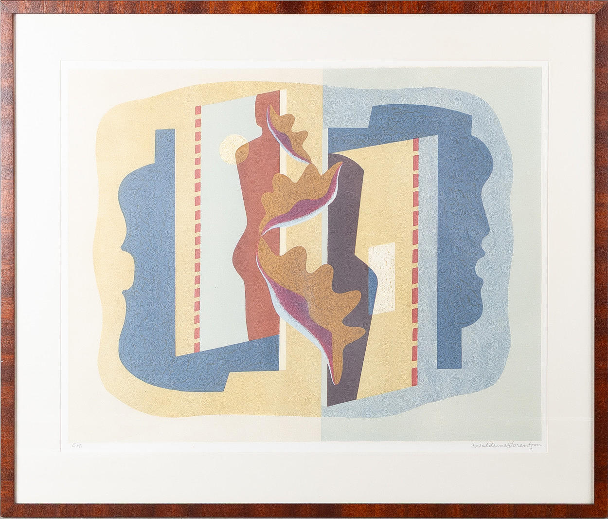 WALDEMAR LORENTZON. „Digt om efteråret“, litografi.