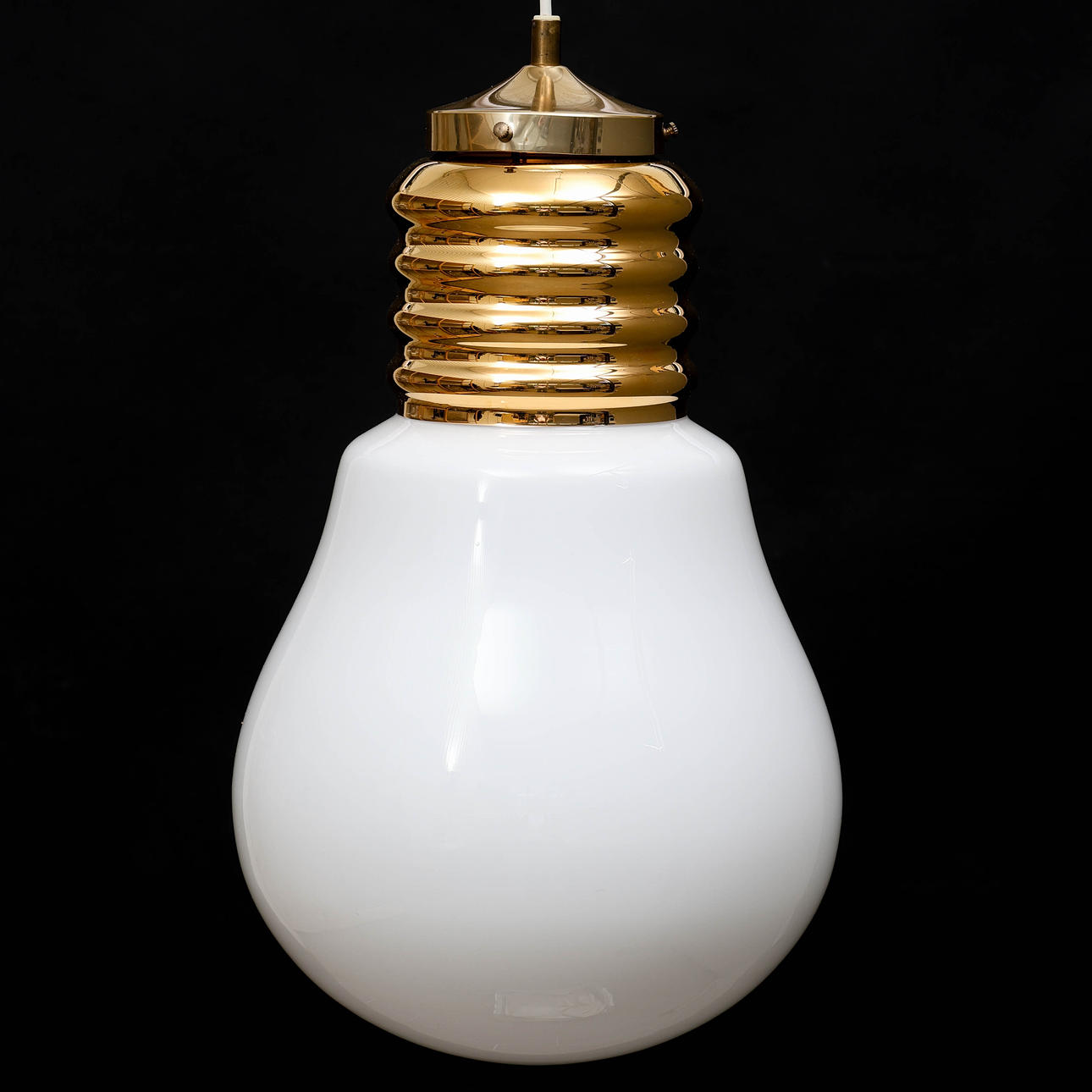 A 20th-century light bulb shaped ceiling lamp.