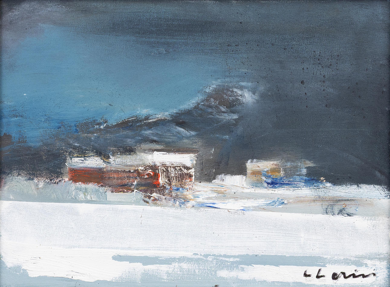 LARS LERIN. House in Lofoten, oil on canvas, signed and verso signed and dated 1998.