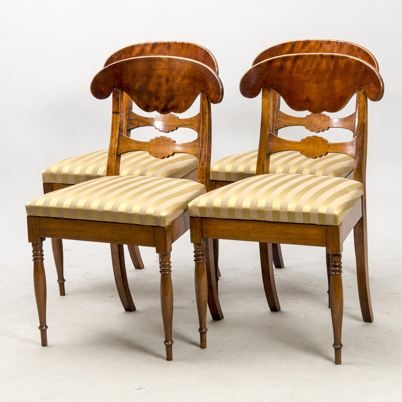 STOLAR, 4 stycken, mahogny, empire.