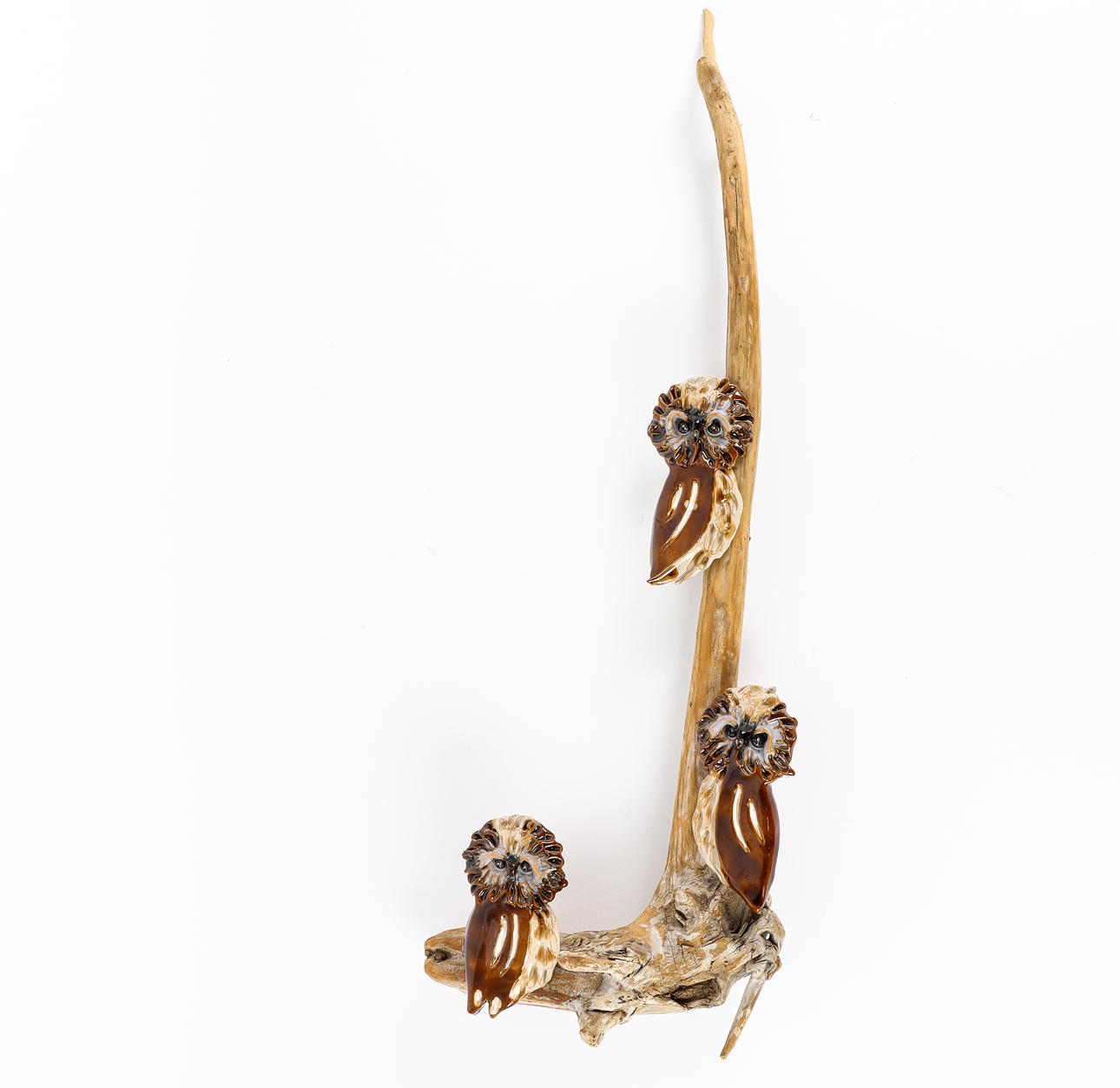 WALL DECORATION ceramic and wood, signed.