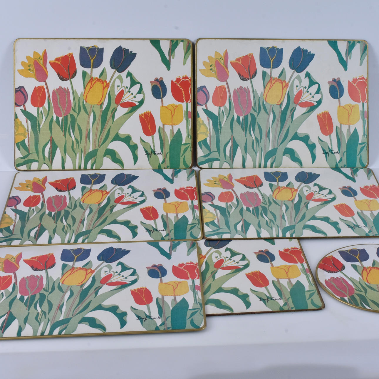 A set of 7 Josef Frank coasters.