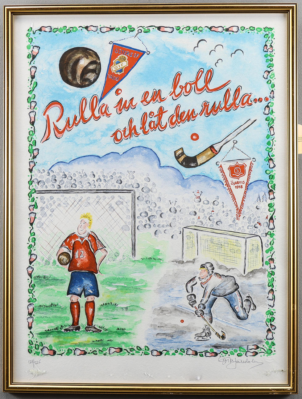 GÖSTA LINDERHOLM lithograph 128/225, signed.