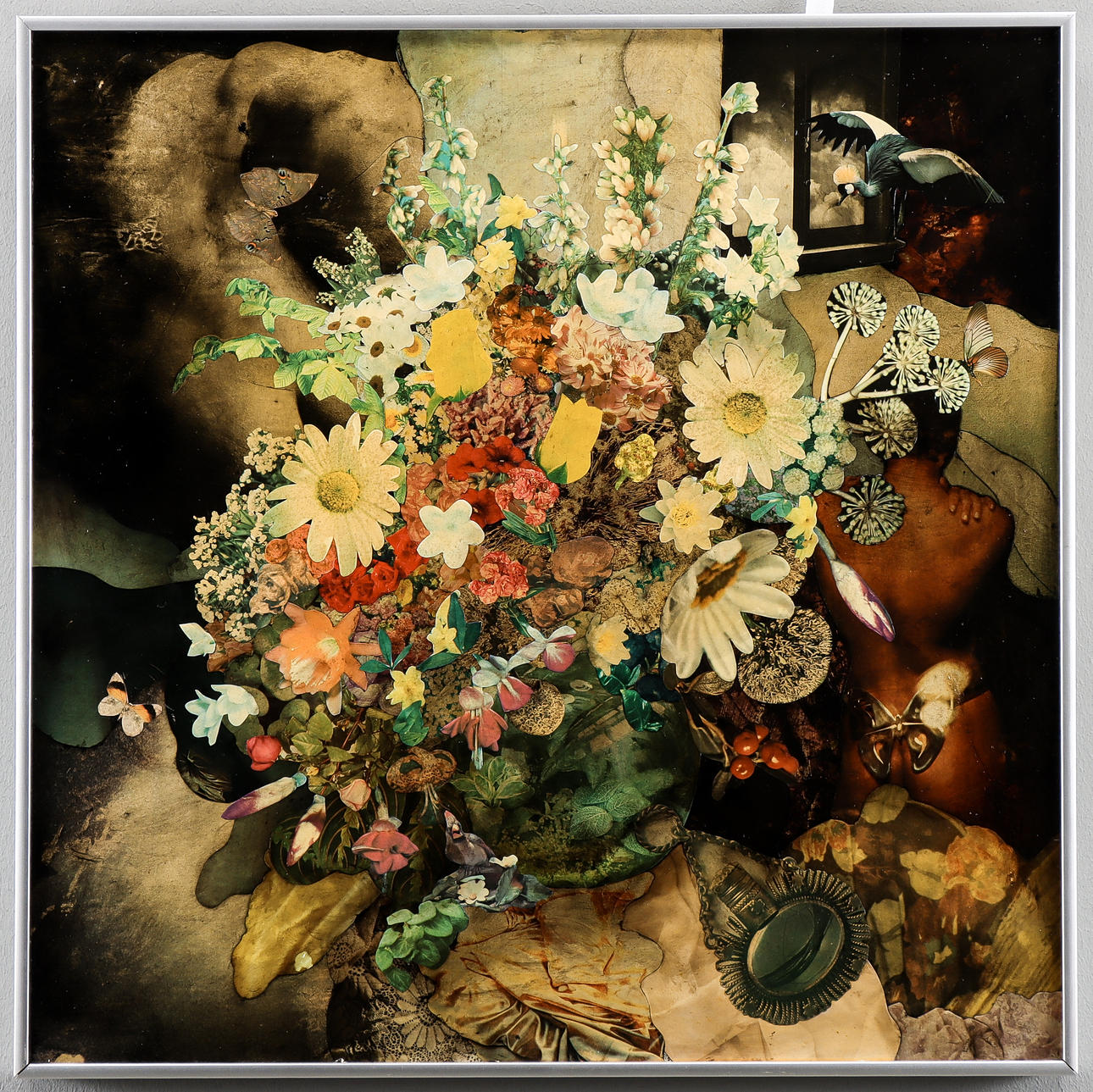 ÅKE HEDMAN collage, signed on the back.