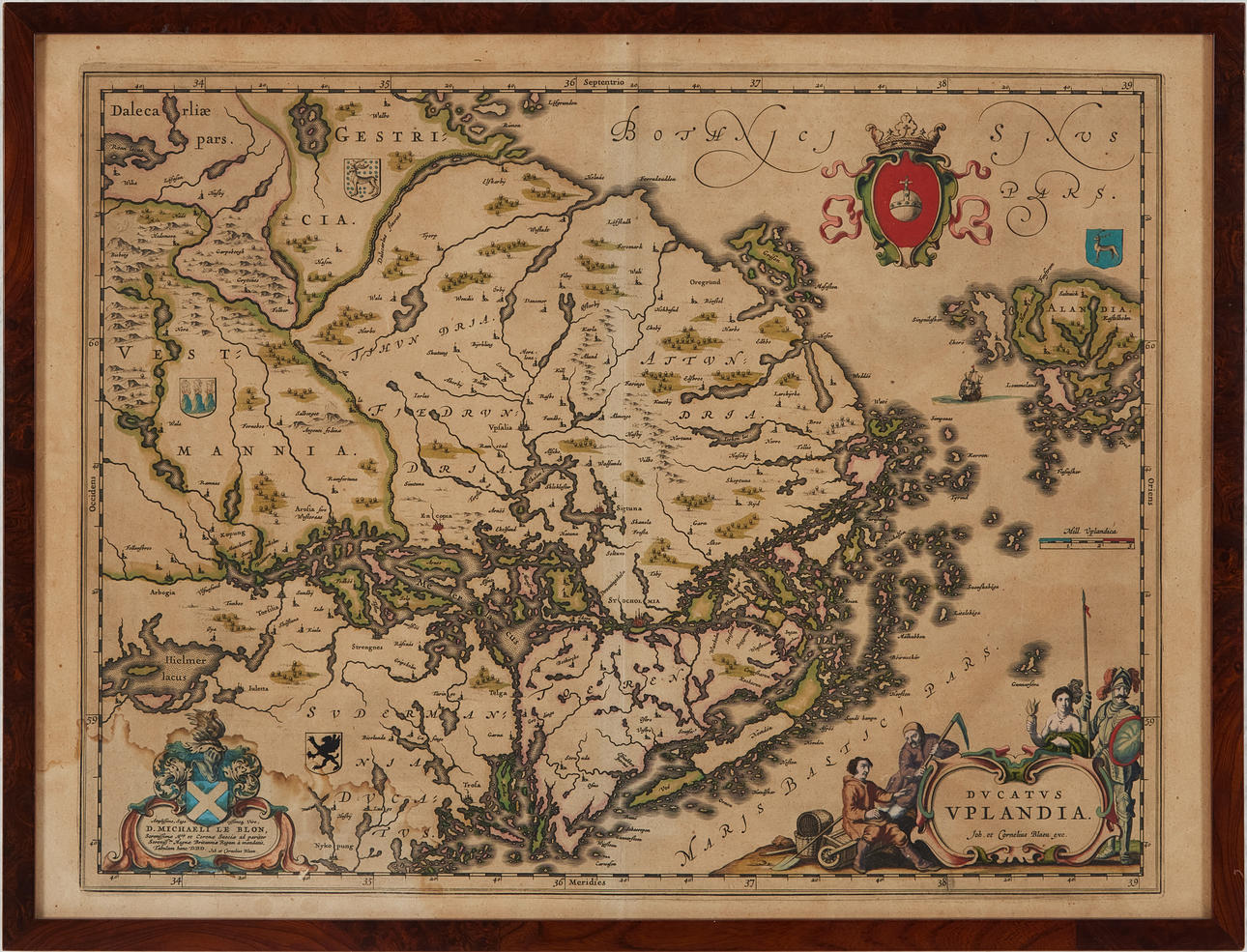 Map Uppland Blaeu Ducatus Uplandia.