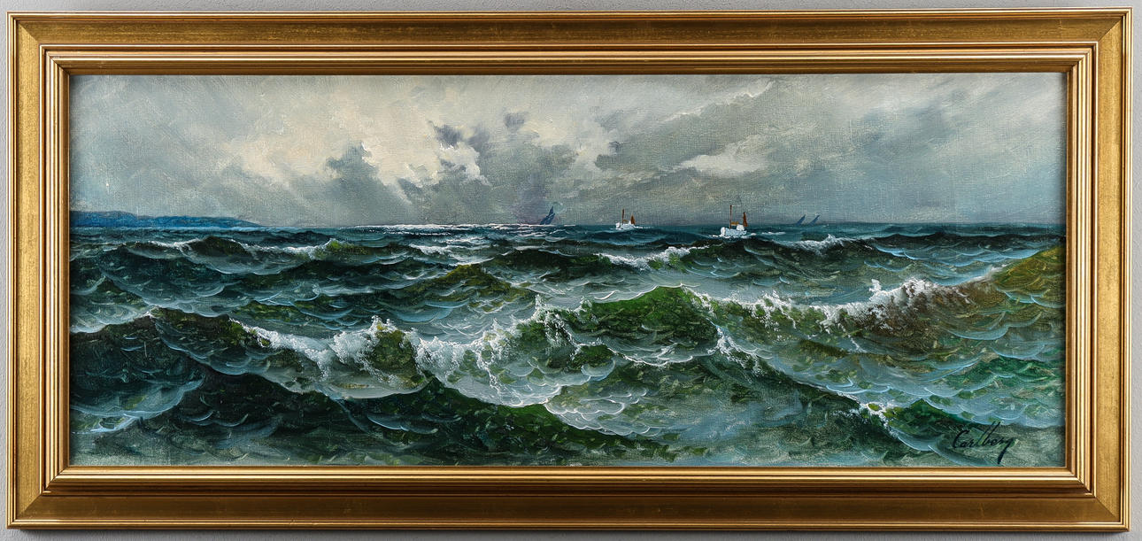 ERIK THEODOR CARLBERG oil on canvas, signed.
